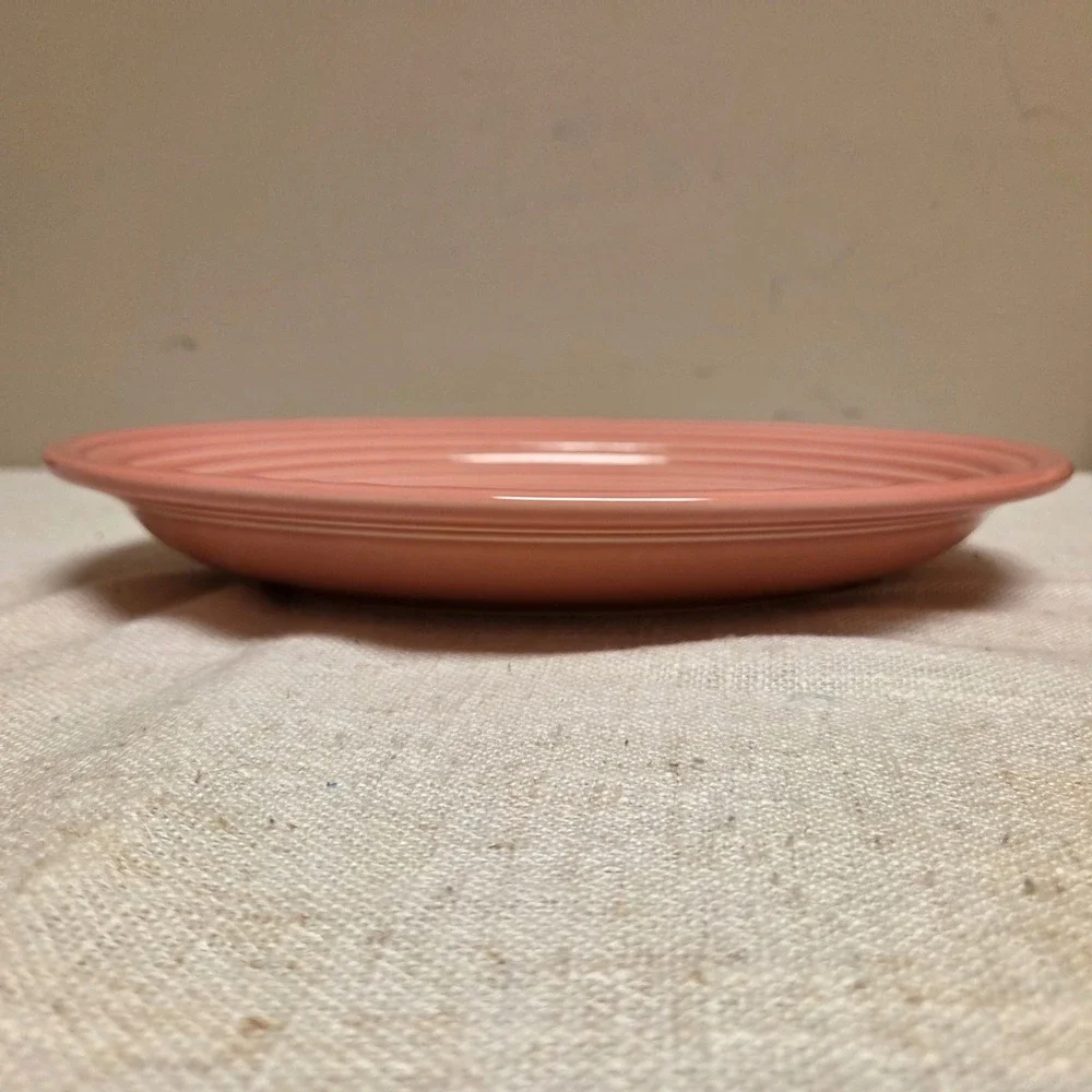 Fiesta HLC USA Oval Serving Platter Rose Pink Coral Ceramic Dinnerware 11.5 inch